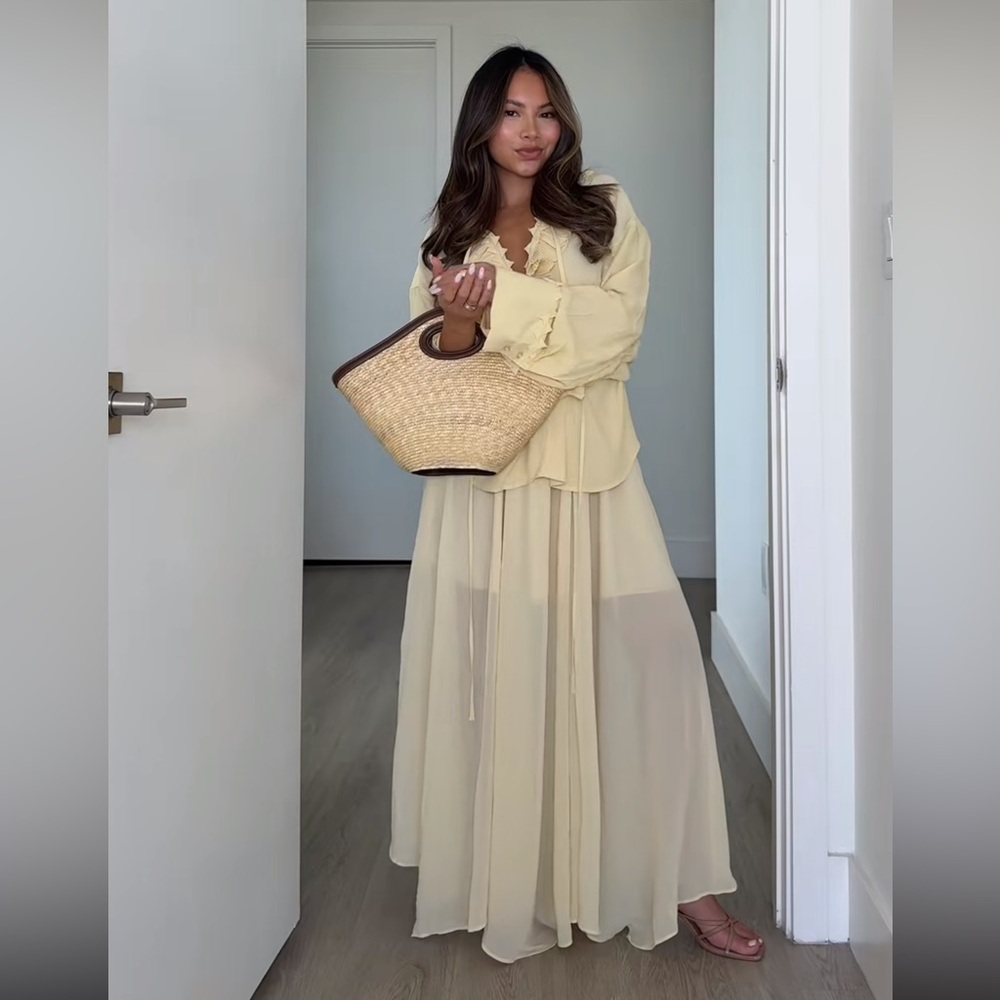 NWT H&M EDITION CHIFFON CIRCLE SKIRT - Picture 9 of 16